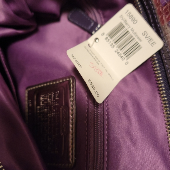 Coach poppy tartan handbag - Picture 5 of 8